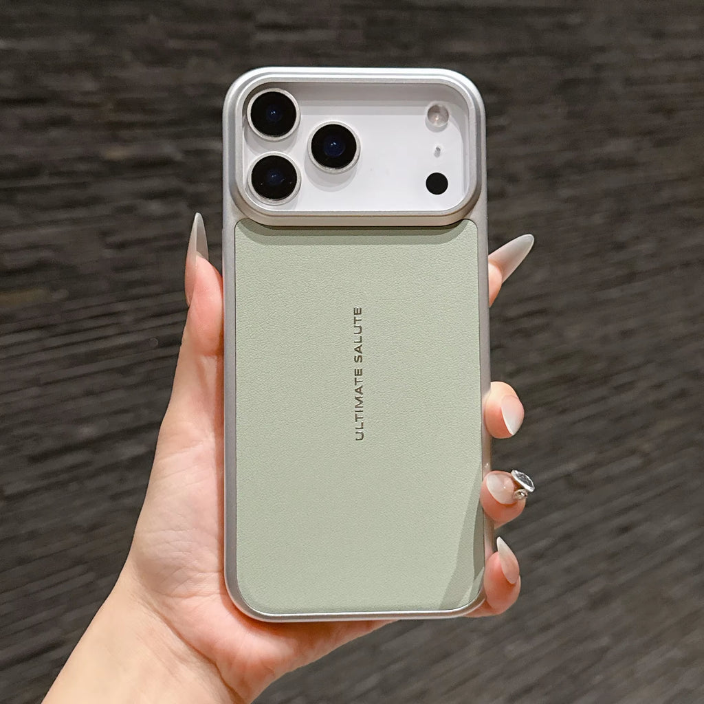 High End Business Leather Magnetic Sle Phone Case for  17 Pro Max 17 Air Plating Frame Shockproof Protection Cover MB