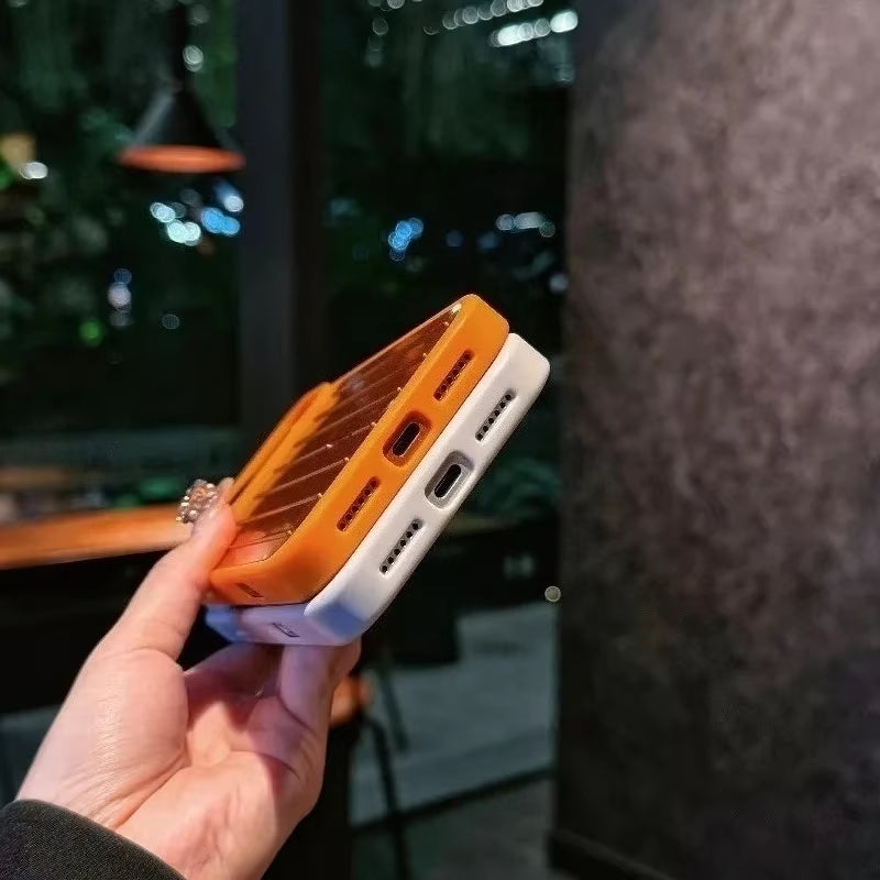 Premium Luxury Ice Feel Alloy 3D Corrugated Stripe Luggage Phone Case for Iphone 17 Pro Max 16 15 14 Anti-Drop Bumper Hard Cover
