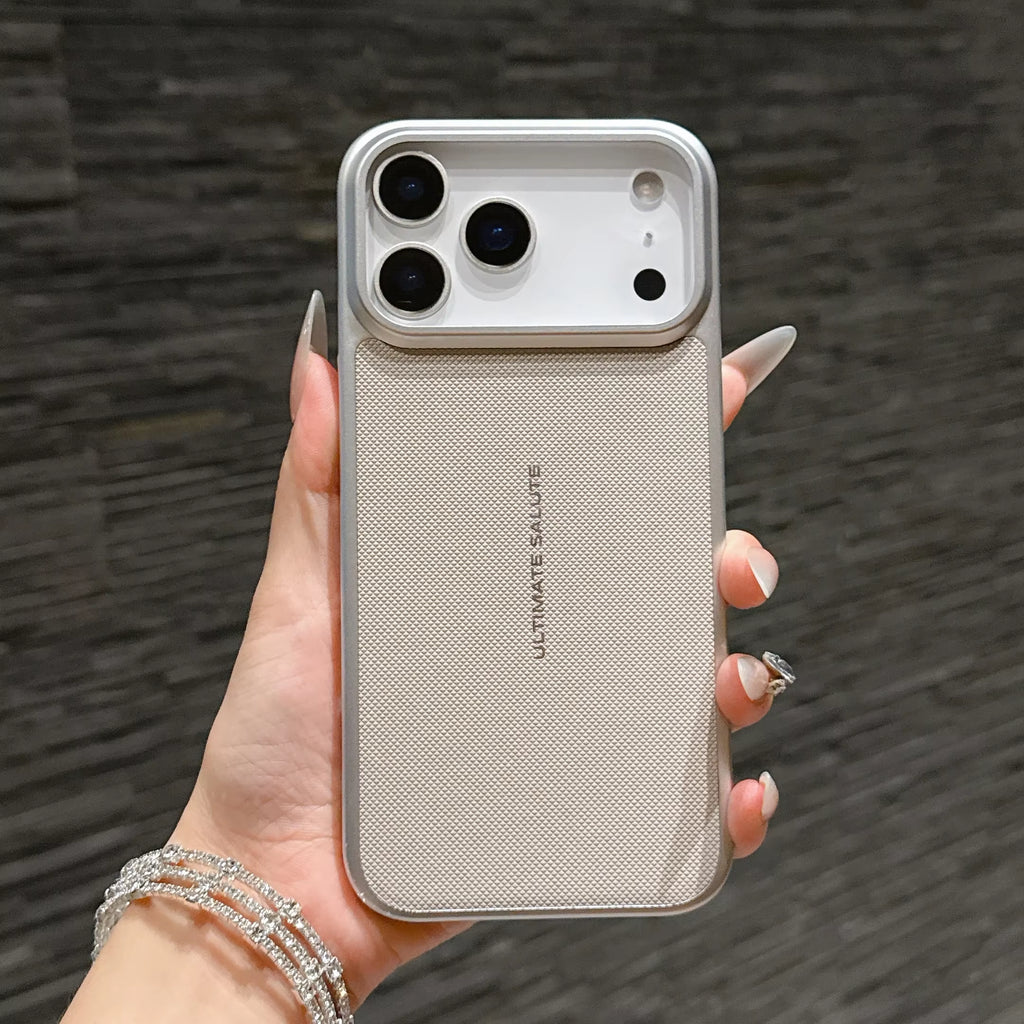 High End Business Leather Magnetic Sle Phone Case for  17 Pro Max 17 Air Plating Frame Shockproof Protection Cover MB
