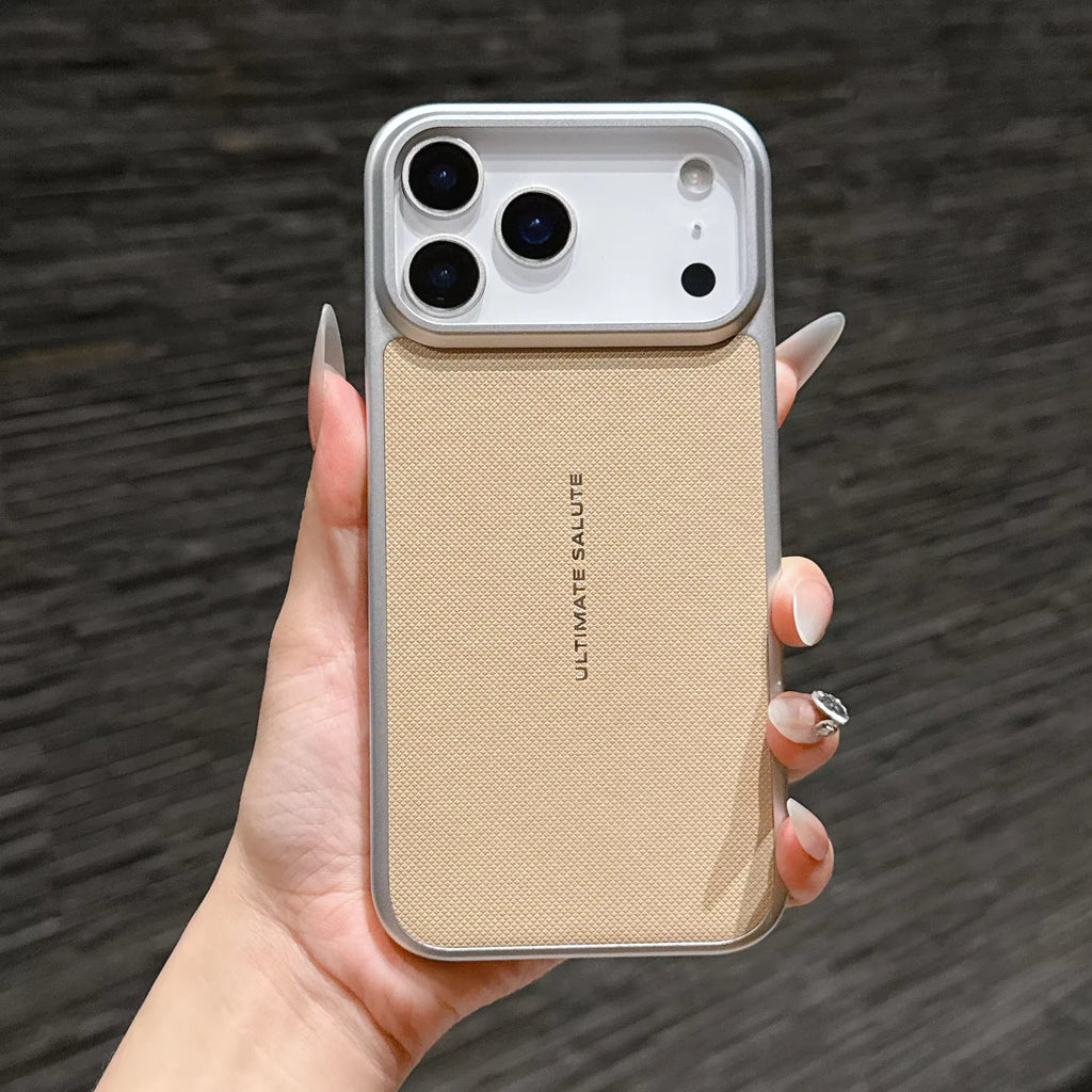High End Business Leather Magnetic Sle Phone Case for  17 Pro Max 17 Air Plating Frame Shockproof Protection Cover MB