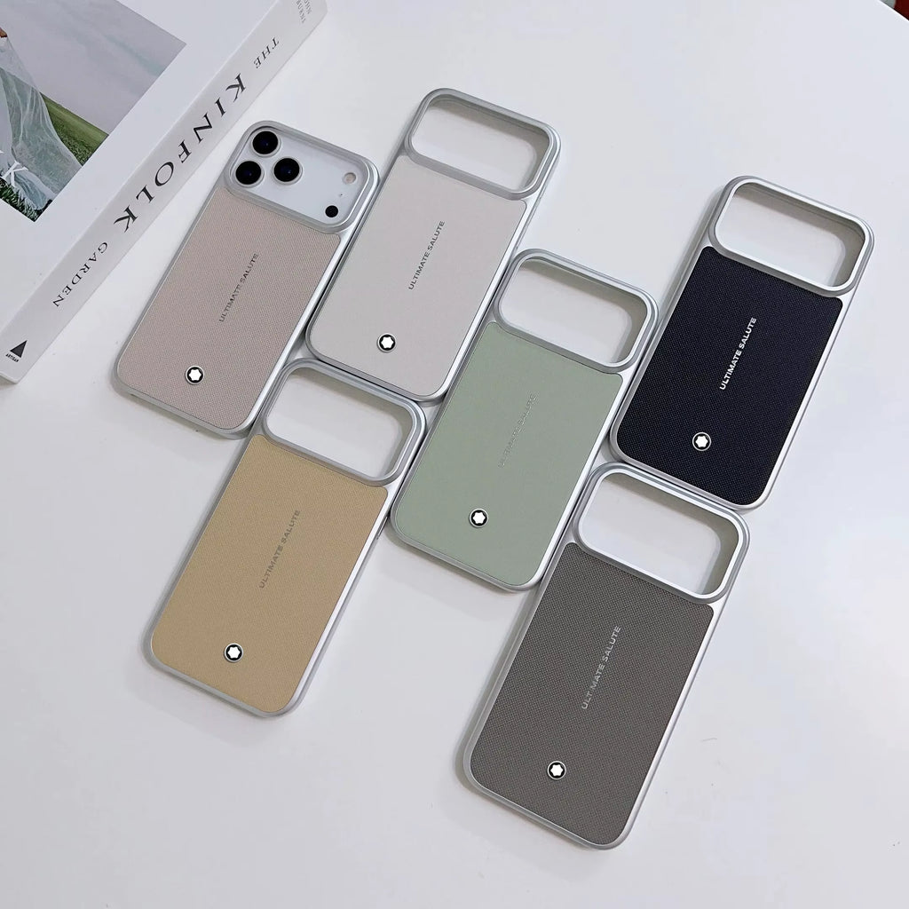 High End Business Leather Magnetic Sle Phone Case for  17 Pro Max 17 Air Plating Frame Shockproof Protection Cover MB