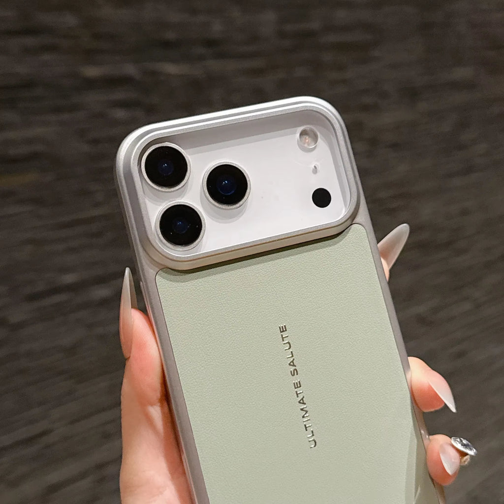 High End Business Leather Magnetic Sle Phone Case for  17 Pro Max 17 Air Plating Frame Shockproof Protection Cover MB